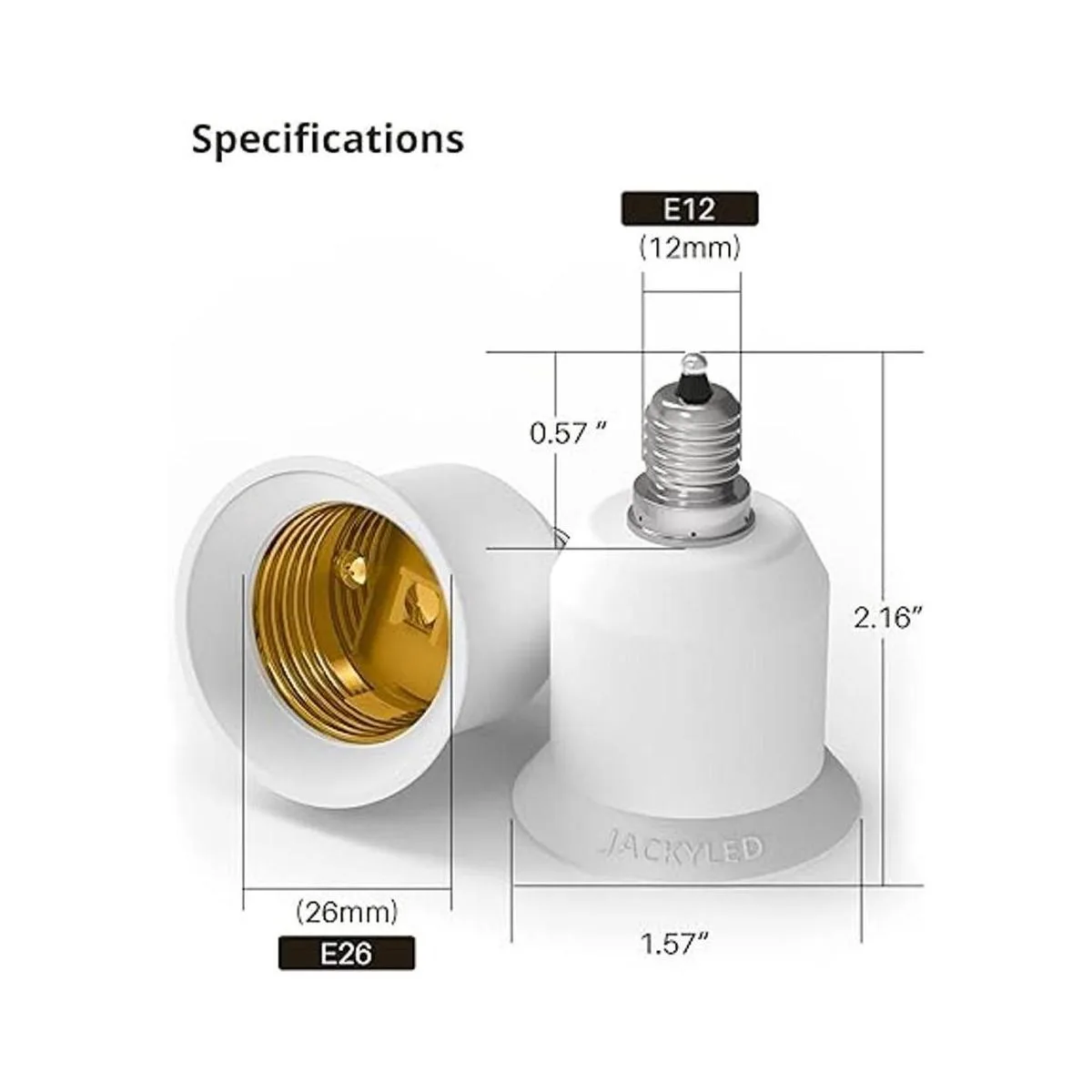 JACKYLED E12 a E26 E27 Enchufe de luz para candelabro_5