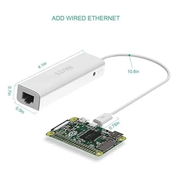 Adaptador de red OTG Micro USB Ethernet para Raspberry Pi_5