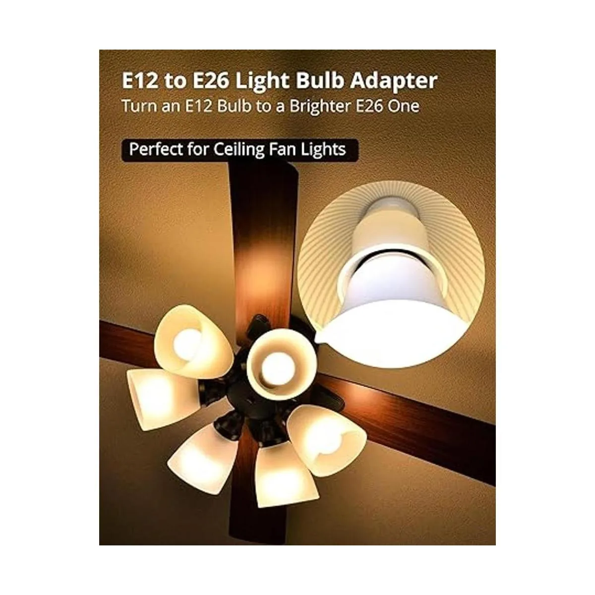 JACKYLED E12 a E26 E27 Enchufe de luz para candelabro_2