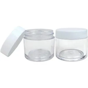 Tarros transparentes Beauticom con tapas blancas 12_3
