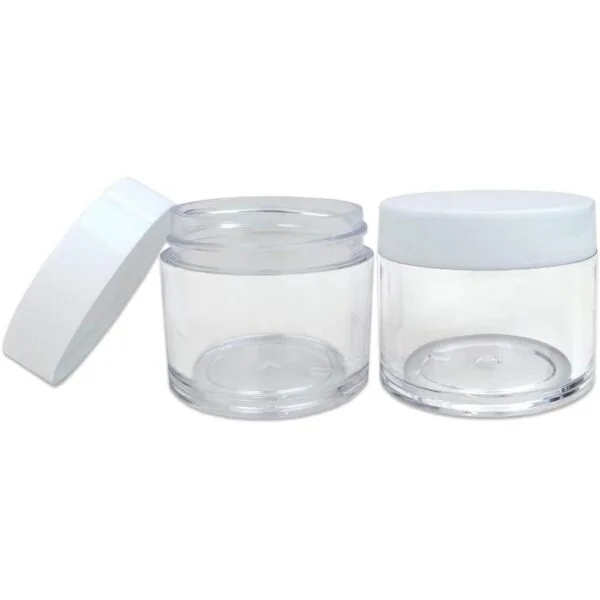 Tarros transparentes Beauticom con tapas blancas 12_3