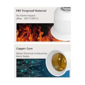 JACKYLED E12 a E26 E27 Enchufe de luz para candelabro_4