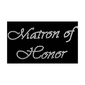 MATRONA de honor Claro Rhinestone Hierro Sobre Bling de_2
