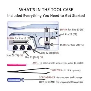 Kit original de cierres de presión KAM 360 piezas_4