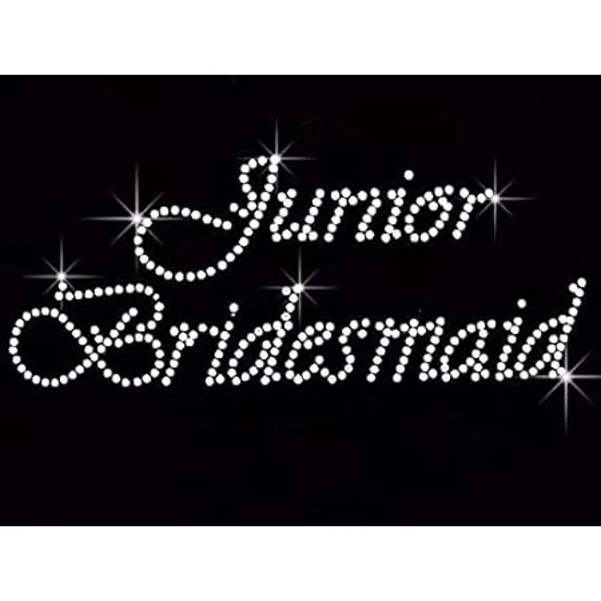 Junior dama transparente Rhinestone Hierro Sobre Bling de_2