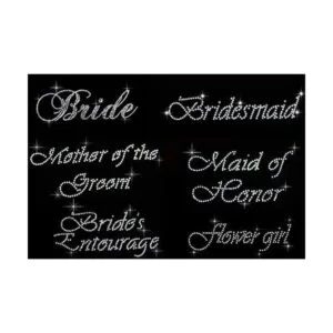 Maid of Honor Clear Rhinestone Hierro Sobre Bling de_6
