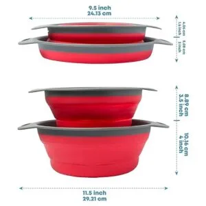 Juego de Colador juego de 2 coladores plegables filtros_5