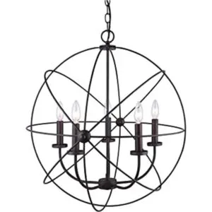 Canarm ICH282B05ORB25 Sumerside Lámpara de araña de 5_1