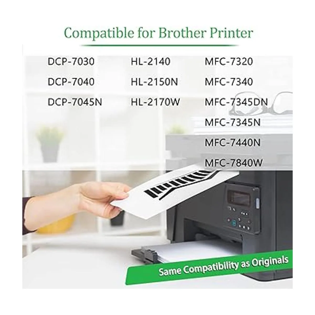 GREENCYCLE Paquete de 2 cartuchos de tóner TN360 TN360_3