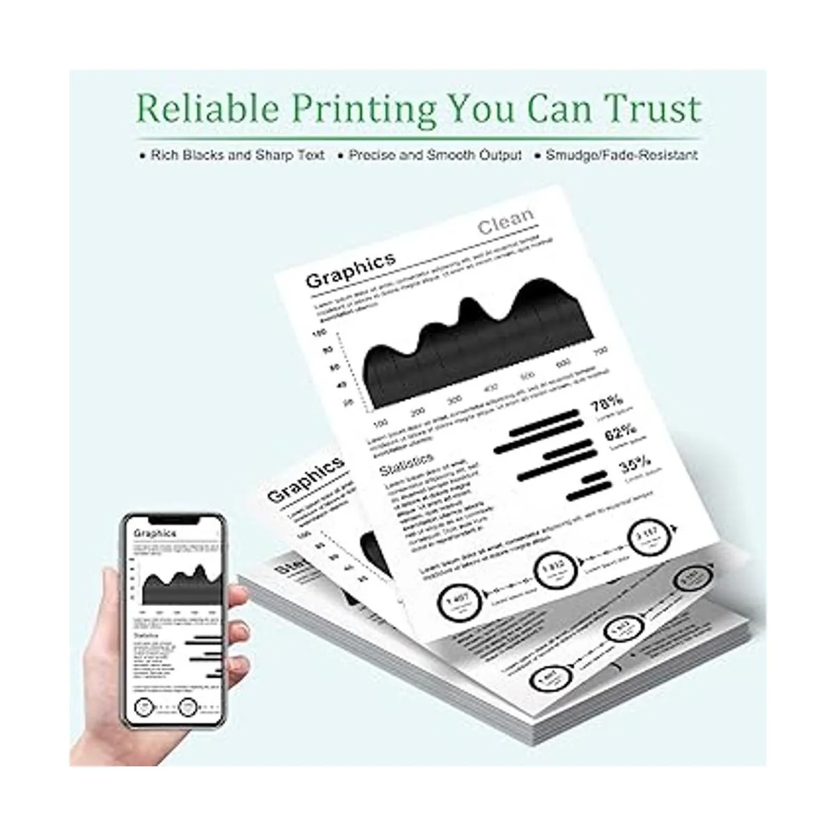 GREENCYCLE Paquete de 2 cartuchos de tóner TN360 TN360_6