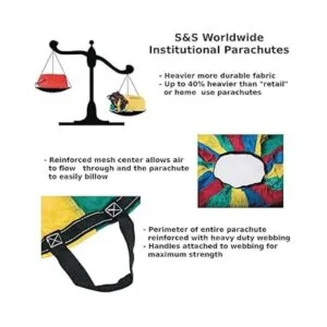 SS Worldwide 24 pies institucional paracaídas de juego_4