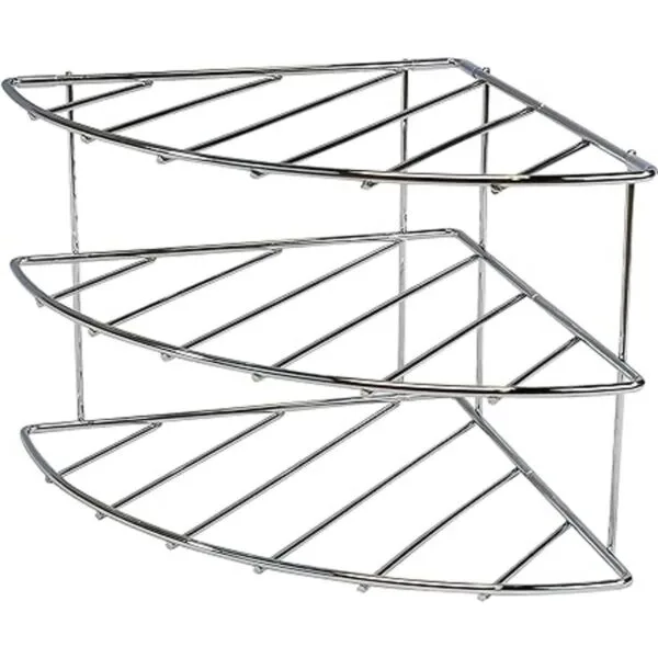 DecoBros Organizador esquinero de 3 repisas cromo_5