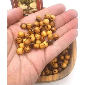 Cuentas de madera de olivo Nazareth de 0.315 in para la