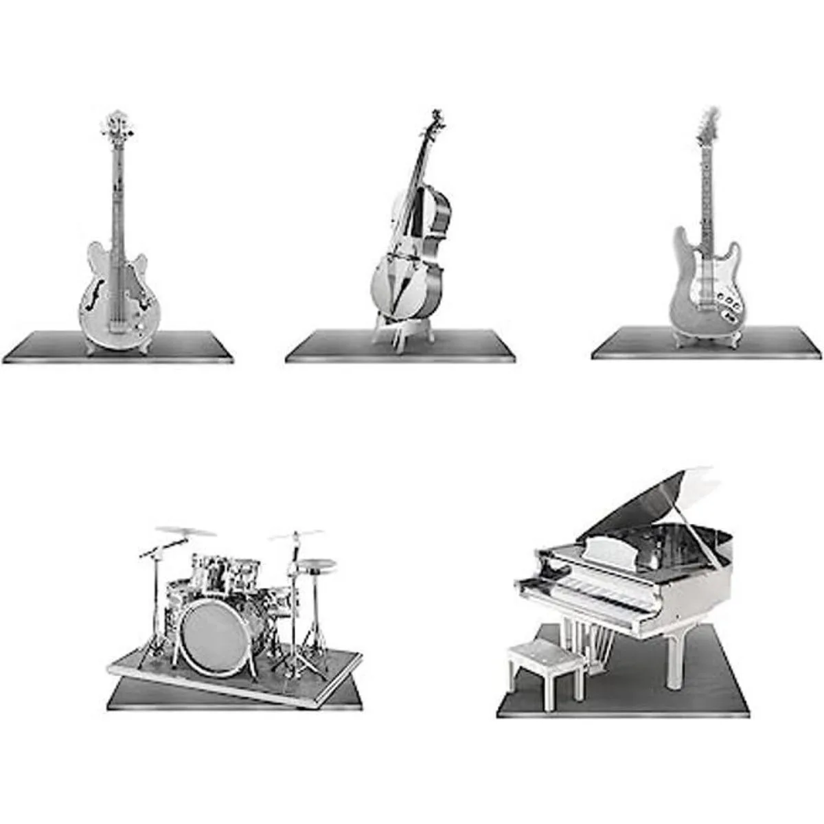Set de 5 de metal Earth 3d Laser Cut Instrumento Kits de_1