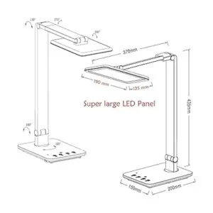 Saicoo Lámpara de escritorio LED con panel LED grande_6
