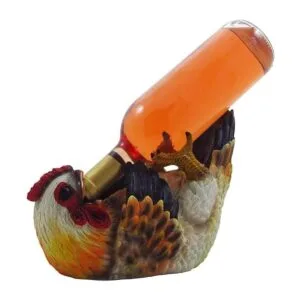 Estatua de soporte para botellas de vino de pollo para_1