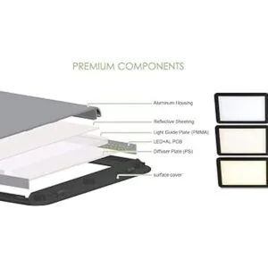 Saicoo Lámpara de escritorio LED con panel LED grande_3