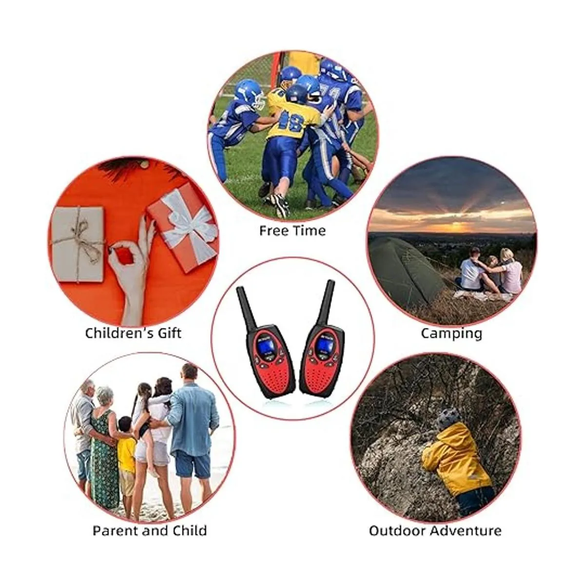 Retevis RT628 Walkie Talkies recargables con baterías de_4