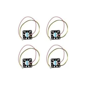 HiLetgo 4 ventiladores DC de 12 V 4010 de 3 pines mini_1