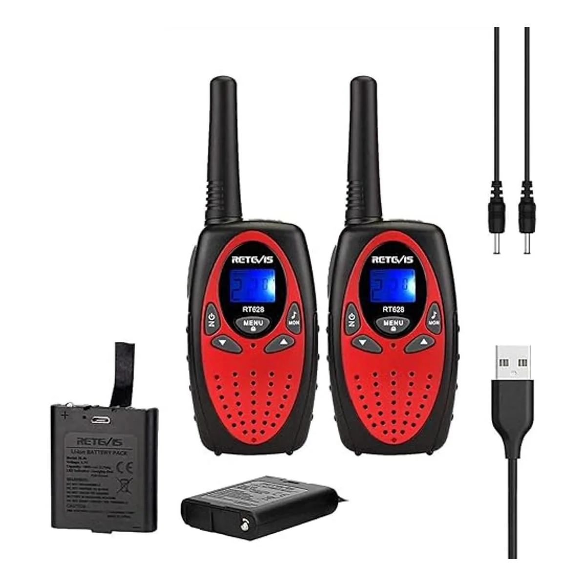 Retevis RT628 Walkie Talkies recargables con baterías de_1