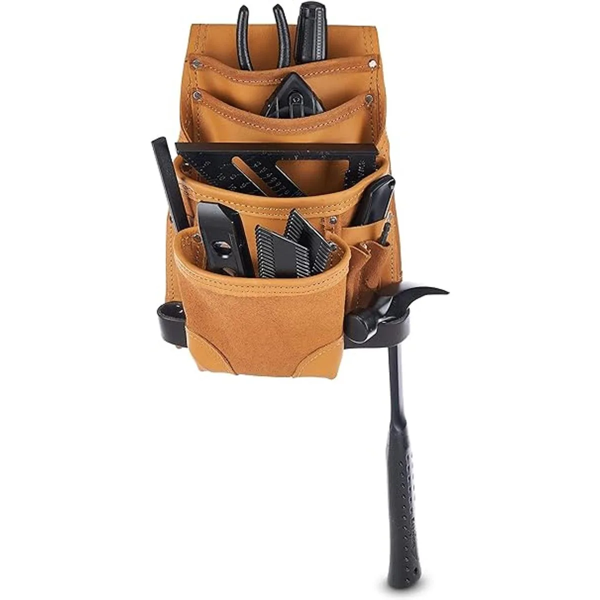 AWP Bolsa clásica de cuero de 10 bolsillos para