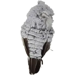 Kurt Adler Owl 10 pulgadas grisblanco