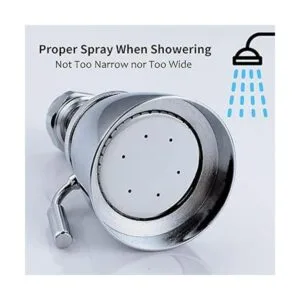 Cabezal de ducha de alto flujo ángulo simple latón sólido