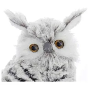 Kurt Adler Owl 10 pulgadas grisblanco