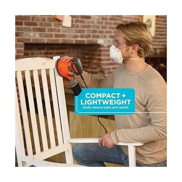 Black Decker BDERO100 Lijadora orbital de 5 pulgadas_4