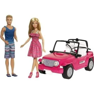 Auto turismo de playa de Barbie con Ken_5