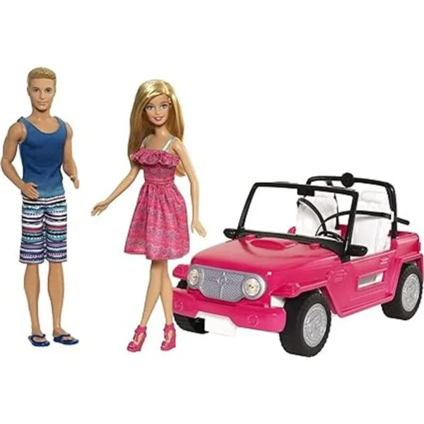 Auto turismo de playa de Barbie con Ken_5