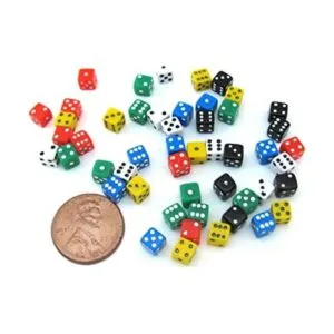 50 Seis Cara D6 5 mm .197 Die Mini miniatura Pequeño Tiny_1