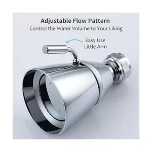 Cabezal de ducha de alto flujo ángulo simple latón sólido