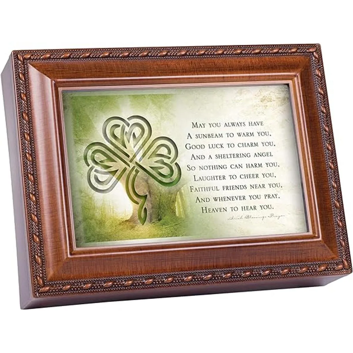 Cottage Garden Caja de música irlandesa con texto en