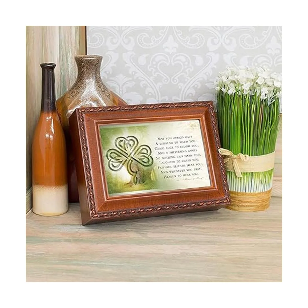 Cottage Garden Caja de música irlandesa con texto en