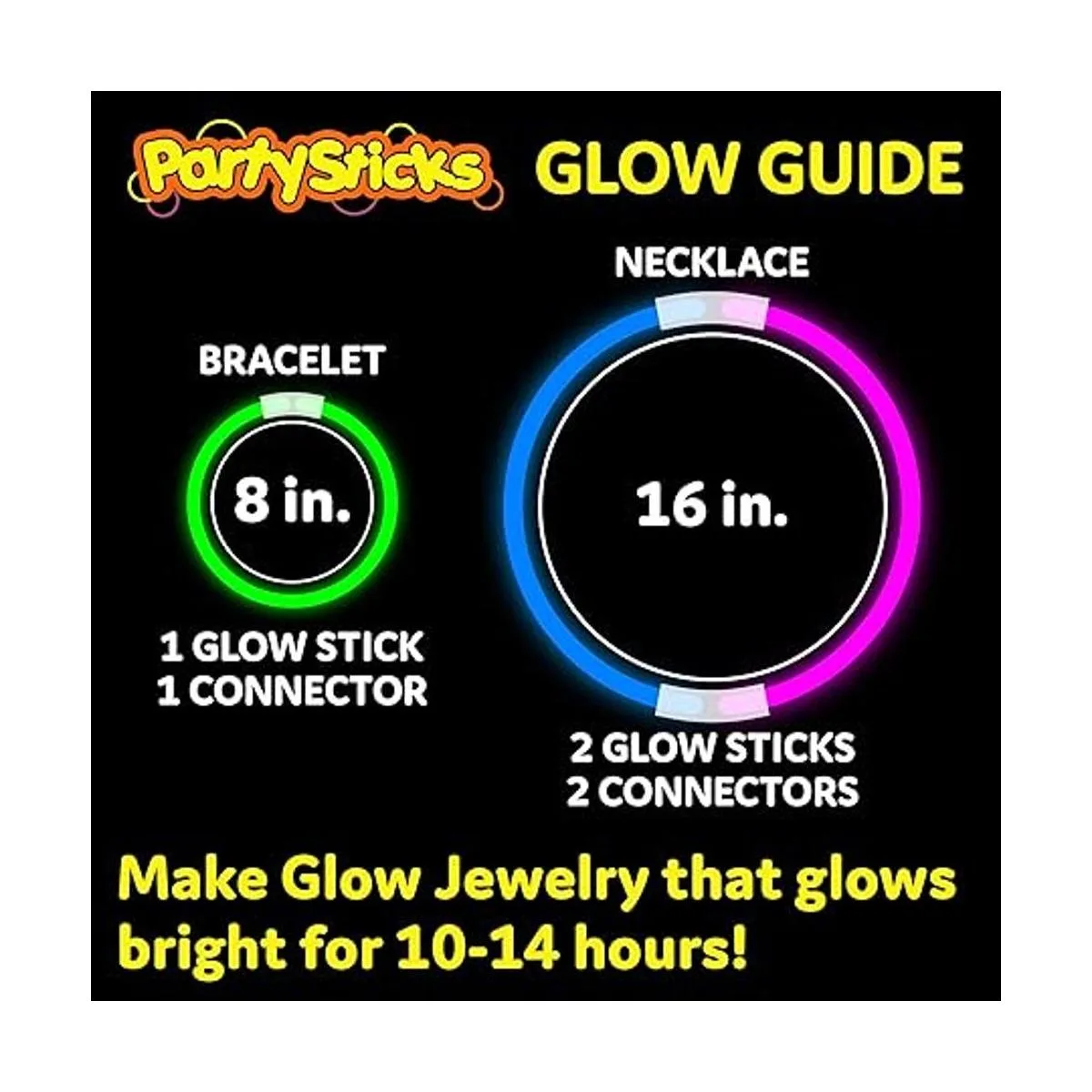 Brillantes palitos bolsa de 300 unidades 8 pulgadas_2