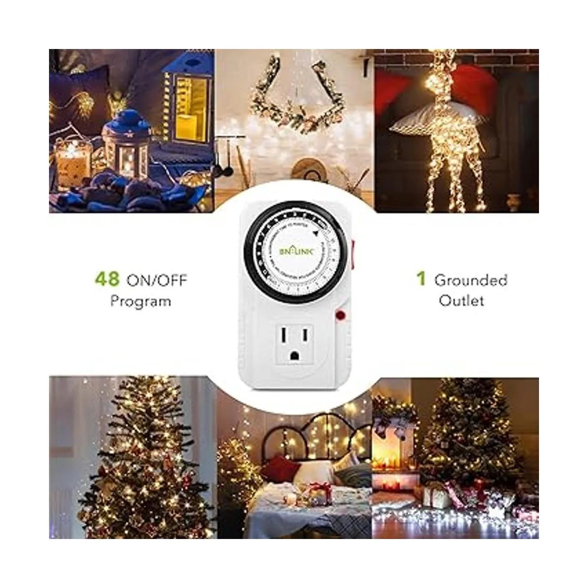 Temporizador mecánico empotrado con enchufe de 24 horas_6