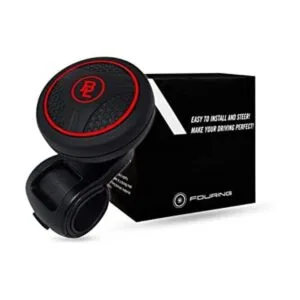 Perilla para volante de auto de silicio color negro BL_1