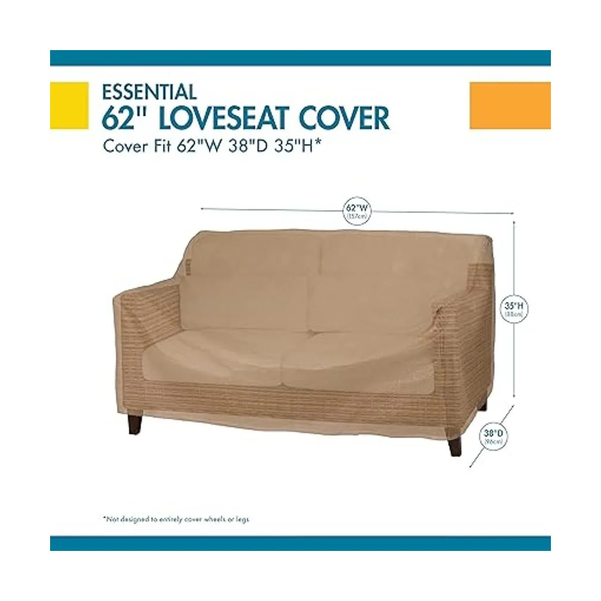 Duck Covers Cubierta para sillón de dos cuerpos