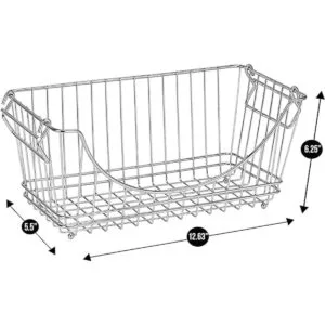 Canastas apilables ProMart cromadas juego de 2 unidades_3