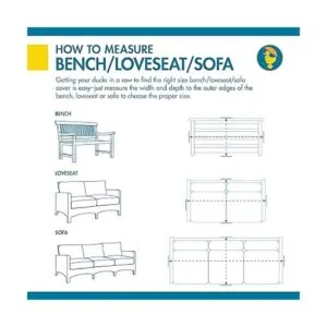 Duck Covers Cubierta para sillón de dos cuerpos