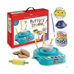 FaberCastell Pottery Studio Kit de rueda de cerámica para_1