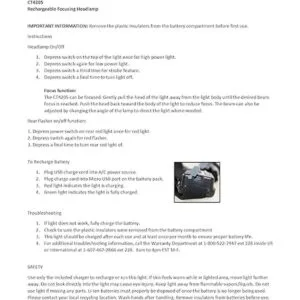 Cat CT4205 Faro de enfoque LED CREE recargable de 380_6