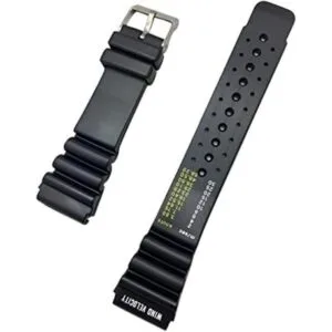 Correa de reloj de material de PVC de goma negra de 0.945_1