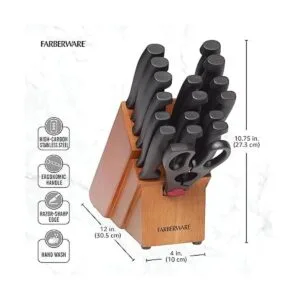 Farberware Never Needs Juego de bloques de cuchillos de_2