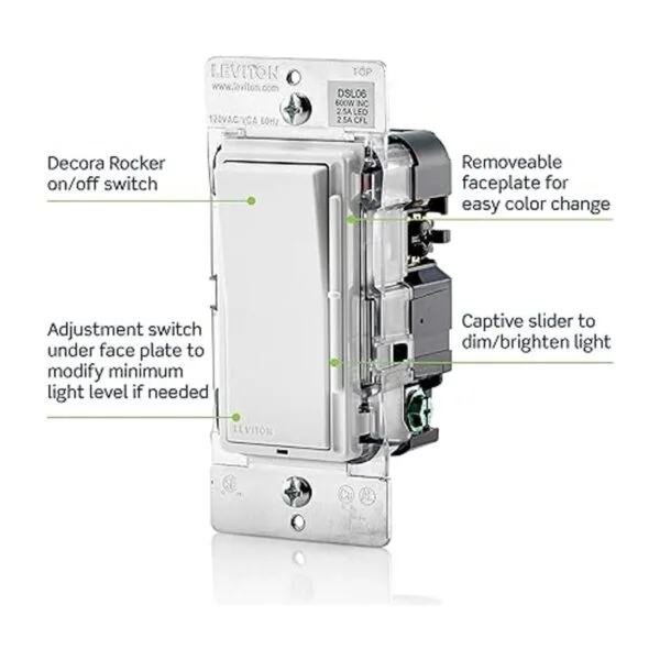 Atenuador de luz universal Leviton Decora