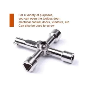 ATOPLEE Llave multifuncional de 4 vías triángulo cruzado