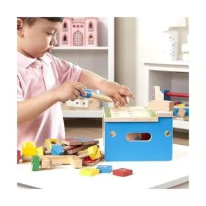 Banco de herramientas con martillo y sierra set de_5