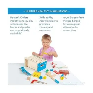 Banco de herramientas con martillo y sierra set de_3