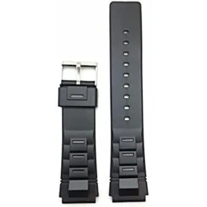 Correa de reloj de goma negra de 0.787 in material de PVC_1